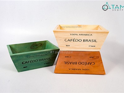 Chậu gỗ Cafedo hình thang các màu